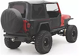 Smittybilt 88-95 wrangler yj replacement soft top w/tinted windows and upper doorskins; black denim