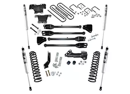 Superlift 2017-22 ford f250/350 4wd diesel 4in lift kit w/4 link conversion w/fox 2.0 series shocks
