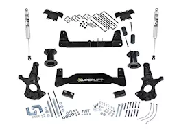 Superlift 2007-2016 chevrolet/gmc silverado/sierra 1500 2wd 6.5in suspension lift kit; fox