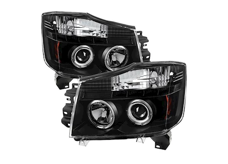 Spyder Automotive 04-15 TITAN/04-07 ARMADA PROJECTOR HEADLIGHTS-LED HALO-LED(REPLACEABLE LEDS DRIVE/PASS