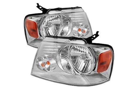 Spyder Automotive 04-08 f150 amber crystal headlights-chrome driver/passenger Main Image