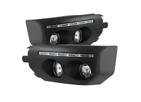 Spyder Automotive 07-14 fj cruiser fog lights with led daytime running lights w/switch-black Main Image