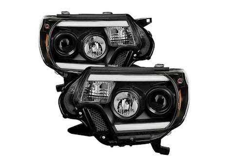 Spyder Automotive 12-15 TACOMA PROJECTOR HEADLIGHTS-LIGHT BAR DRL-BLACK DRIVER/PASSENGER