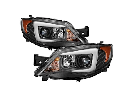 Spyder Automotive 08-14 SUBARU IMPREZA WRX PROJECTOR HEADLIGHTS-XENON/HID MODEL ONLY-LIGHT BAR DRL-BLACK