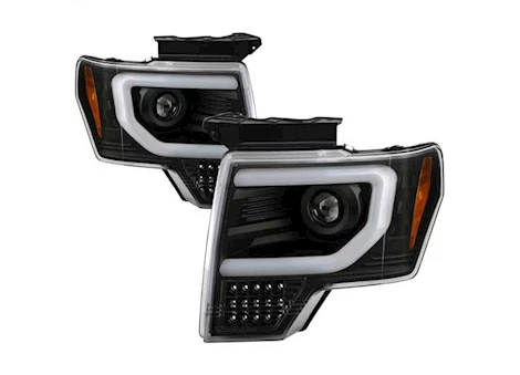 Spyder Automotive 13-14 F150 (FACTORY XENON MODEL ONLY) LIGHT BAR PROJECTOR HEADLIGHTS BLACK