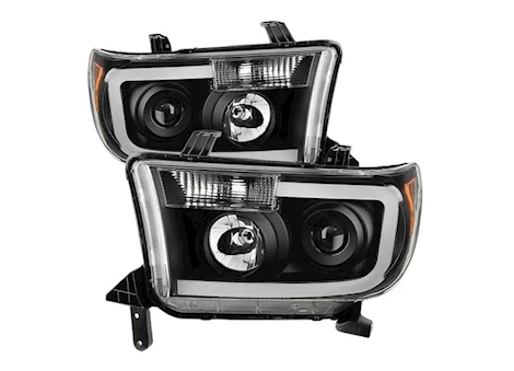 Spyder Automotive 07-13 TUNDRA/08-13 SEQUIOA LED LIGHT BAR PROJECTOR HEADLIGHTS-BLACK DRIVE/PASS