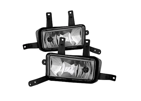 Spyder Automotive 15-17 SUBURBAN/TAHOE OEM FOG LIGHTS W/CHROME TRIM COVER AND SWITCH-CLEAR SET OF 2, HALOGEN BULB