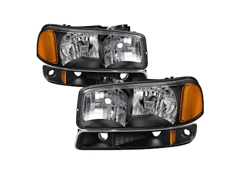 Spyder Automotive 99-06 SIERRA/00-06 YUKON(EXCL DENALI AND C3 MODEL)CRYSTAL HEADLIGHTS & BUMPER LIGHTS-BLACK