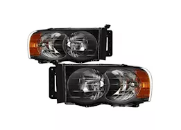 Spyder Automotive 02-05 ram 1500/03-05 ram 2500/3500amber crystal headlights-black drive/pass
