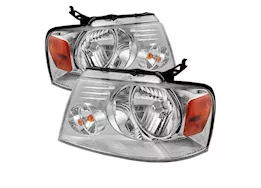 Spyder Automotive 04-08 f150 amber crystal headlights-chrome driver/passenger