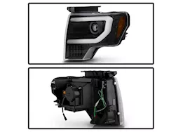Spyder Automotive 13-14 f150 (factory xenon model only) light bar projector headlights black