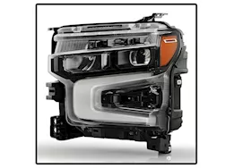 Spyder Automotive 22-c silverado 1500 (zr2 white led drl) full led headlight - oe black left