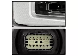 Spyder Automotive 22-c silverado 1500 (zr2 white led drl) full led headlight - oe black left