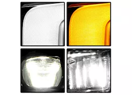 Spyder Automotive 22-c silverado 1500 (zr2 white led drl) full led headlight - oe black left