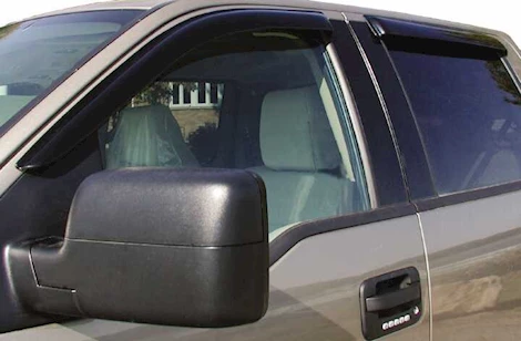 Stampede Snap-Inz In Channel Smoke Sidewind Deflectors - 4-Piece Set for Crew Cab