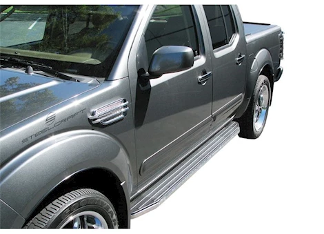 Steelcraft Automotive 05-C NISSAN FRONTIER CREW CAB STX100 RUNNING BOARDS ALUMINUM BLACK/STAINLESS TR