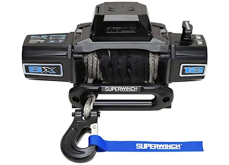 Superwinch SX12SR WINCH; 12000 LBS; 12 VDC; 3/8 IN X 80FT SYNTHETIC ROPE; 6.0 HP