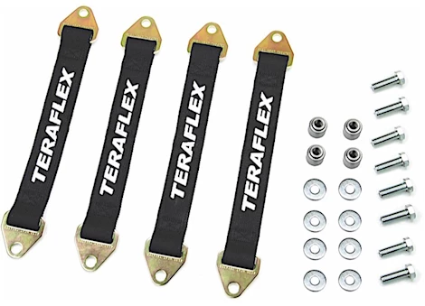 TeraFlex LIMIT STRAP KIT JK FRONT/REAR PAIR WITH MOUNTING HARDWARE