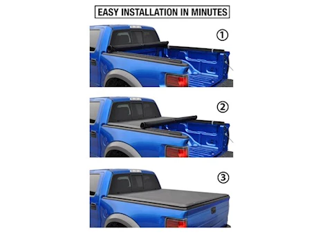 Tyger Auto 17-C RIDGELINE 5.4FT SOFT ROLL UP TONNEAU COVER TEXTURED BLACK