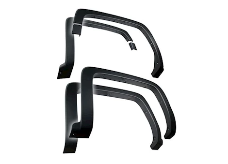 Tyger Auto 15-18 SILV/SIERRA 1500/15-19 SILV/SIERRA 2500/3500 MATTE BLK FACTORY STYLE FENDER FLARE SET,6 PIECE