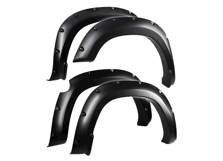 Tyger Auto 19-C RAM 1500(EXCL REBEL/CLASSIC)DBL/CREW CAB SMOOTH PAINTABLE MATTE BLK POCKET FENDER FLARE SET,4PC