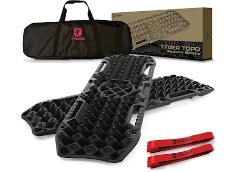 Tyger Auto UNIVERSAL TOPO OFF-ROAD RECOVERY BOARDS EXTRA WIDE PAIR SET BLACK