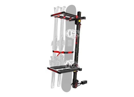 Tyger Auto FOLDING HITCH-MOUNTED SKI/SNOWBOARD RACK 6 PAIR SKIS OR 4 SNOWBOARDS