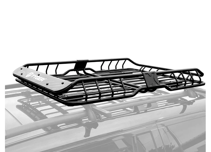 Tyger Auto Heavy duty roof mounted cargo basket rack l57.5in x w41.7in x h6.3in w/wind fairing Main Image