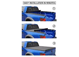 Tyger Auto 17-c ridgeline 5.4ft soft roll up tonneau cover textured black