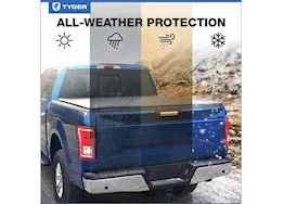 Tyger Auto 17-c ridgeline 5.4ft soft roll up tonneau cover textured black