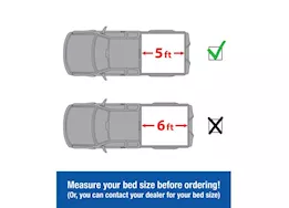 Tyger Auto 05-15 tacoma 5ft fleetside t1 soft roll up truck bed tonneau cover