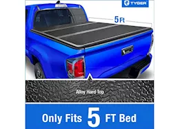 Tyger Auto 16-c tacoma 5ft alloy hardtop tonneau cover textured black