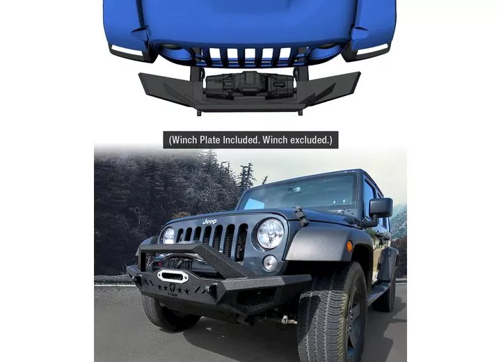 Tyger Auto 07-c wrangler(excl diesel/hybrid)20-c gladiator tyger fury front bumper kit w/skid plate txt blk