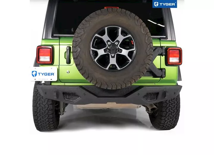 Tyger Auto 18-c wrangler jl tyger fury rear bumper w/d-ring mounts txt black