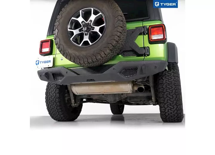 Tyger Auto 18-c wrangler jl tyger fury rear bumper w/d-ring mounts txt black