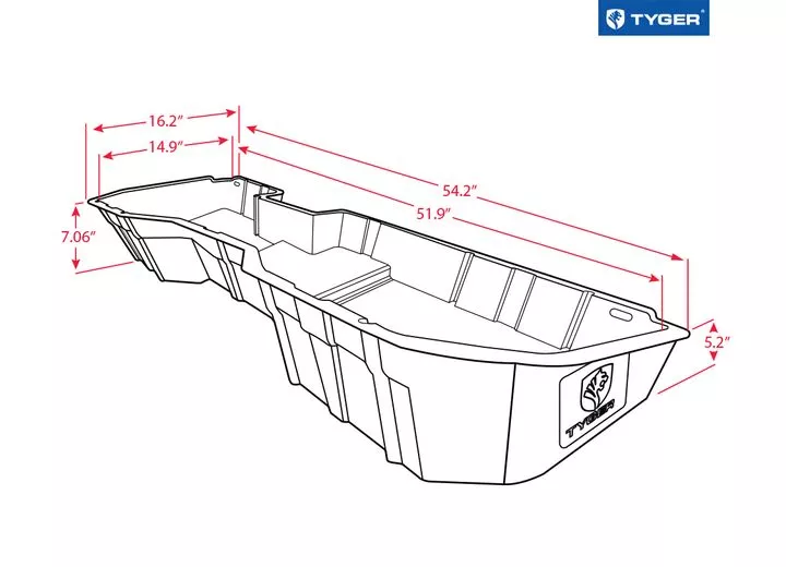 Tyger Auto 14-18 silv/sierra 1500/15-19 silv/sierra 2500/3500 crew cab underseat storage box blk