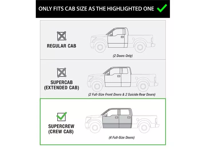 Tyger Auto 15-c f150(excl xl/xlt)/17-20 f250/f350/f450/f550 crew cab rear underseat storage box blk organizer