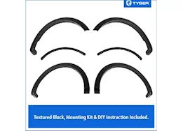 Tyger Auto 21-24 f150 fender flares paintable factory style 4pc textured black