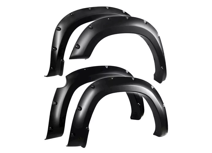 Tyger Auto 19-c ram 1500(excl rebel/classic)dbl/crew cab smooth paintable matte blk pocket fender flare set,4pc