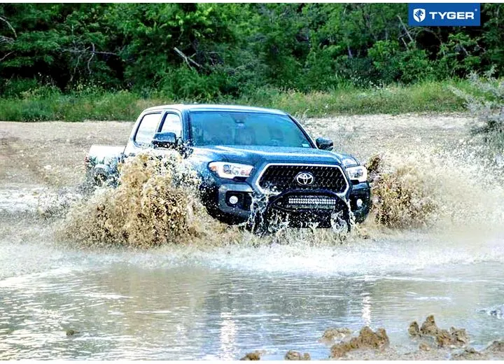 Tyger Auto 05-c tacoma front bumper guardtxt black light mount bull bar