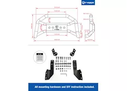 Tyger Auto 07-21 tundra front bumper guard txt black light mount bull bar
