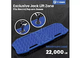 Tyger Auto Universal topo off-road recovery boards extra wide pair set blue