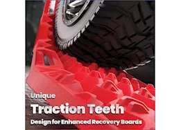 Tyger Auto Universal topo  off-road recovery boards extra wide pair set red