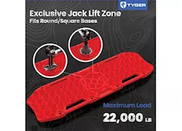 Tyger Auto Universal topo  off-road recovery boards extra wide pair set red