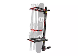 Tyger Auto Folding hitch-mounted ski/snowboard rack 6 pair skis or 4 snowboards