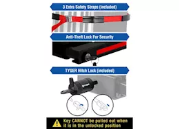 Tyger Auto Folding hitch-mounted ski/snowboard rack 6 pair skis or 4 snowboards