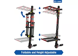 Tyger Auto Folding hitch-mounted ski/snowboard rack 6 pair skis or 4 snowboards