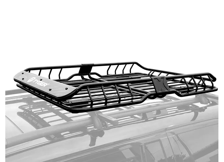 Tyger Auto Heavy duty roof mounted cargo basket rack l57.5in x w41.7in x h6.3in w/wind fairing