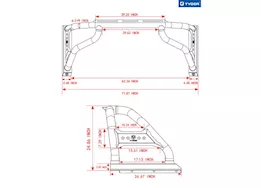 Tyger Auto 02-18 ram 1500/02-c ram 2500/3500(w/o rambox)6.5/8ft sport bar txt blk light mount roll bar