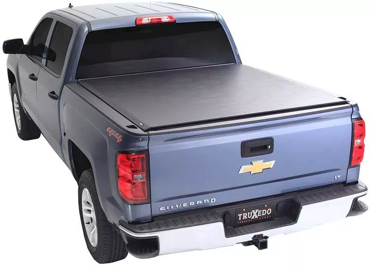 Truxedo 07-13 silverado/sierra dually w/bedcaps 8ft bed lo pro qt soft roll-up tonneau cover